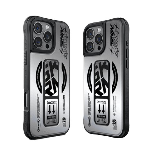 SkinArma Kira Kobai MagSafe Case With Grip Stand for iPhone 16 Pro Max - Chrome