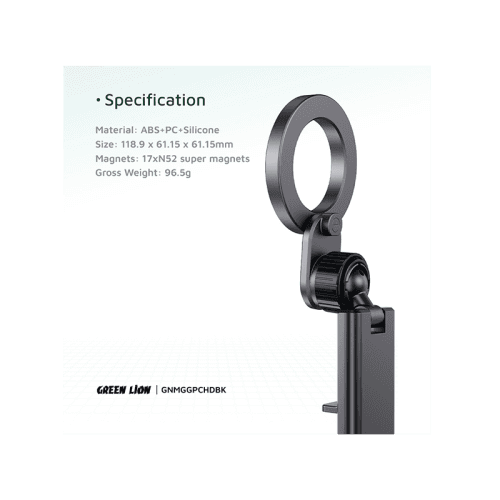 Green Lion MagGrip Car Holder - Black