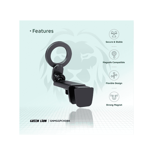 Green Lion MagGrip Car Holder - Black
