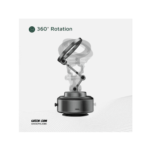 Green Lion GX-30 360° Rotation MagSafe Auto Suction Phone Holder - Matte Black