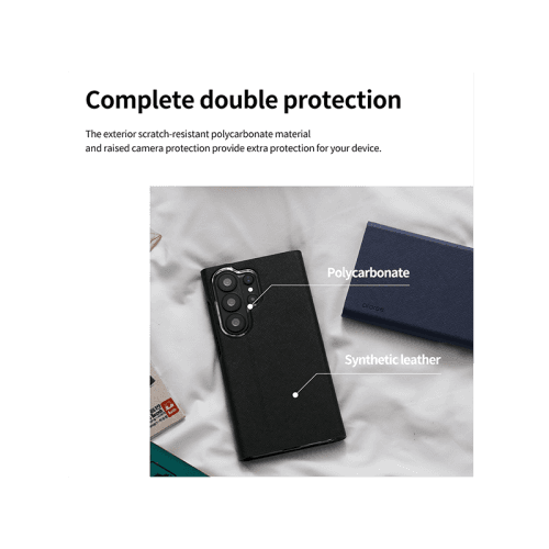 Araree Bonnet Diary Stand Wallet Case for Galaxy S26 Ultra - Ash Blue