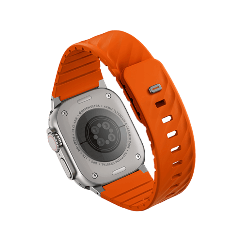Uniq Fluo Bundle Magnetic Watch Strap With Connector for Apple Watch 40mm to 49mm - Volt Orange