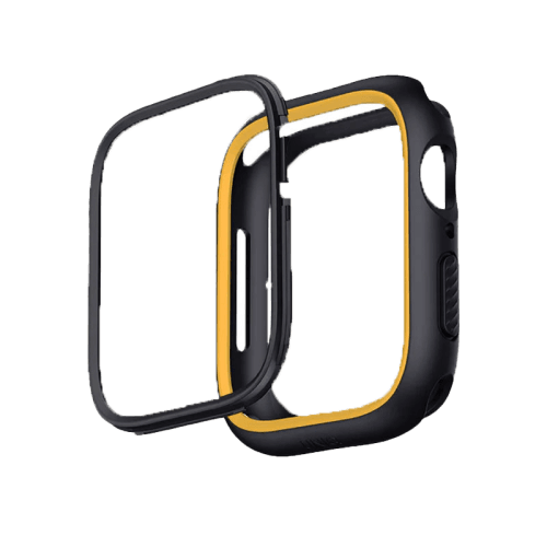 Uniq Moduo Case For Apple Watch With Interchangeable Bezel 41/40 mm - Black/Mustard