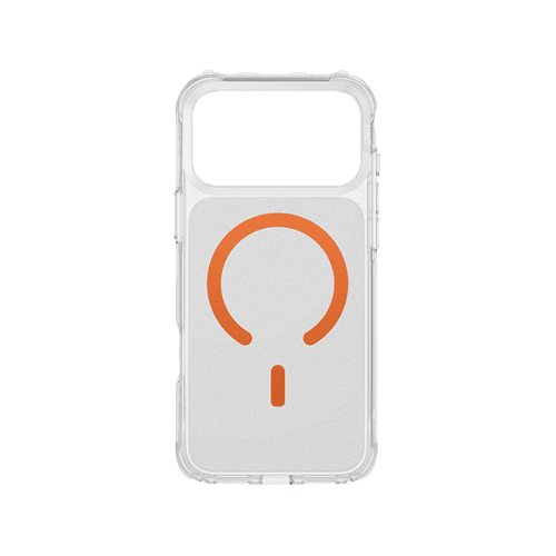 Uniq Hybrid Lifepro Xtreme MagSafe case for iPhone 17 Pro - Frost Clear / Volt Orange