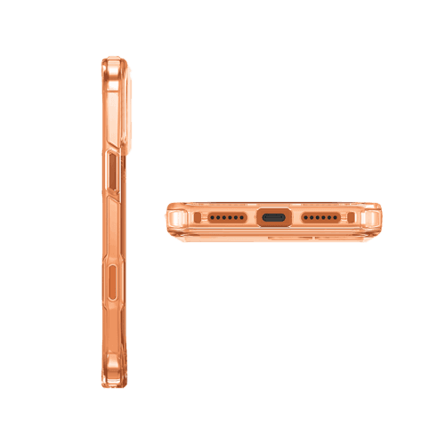 Uniq Hybrid Lifepro Xtreme MagSafe case for iPhone 17 Pro - Frost Clear / Volt Orange