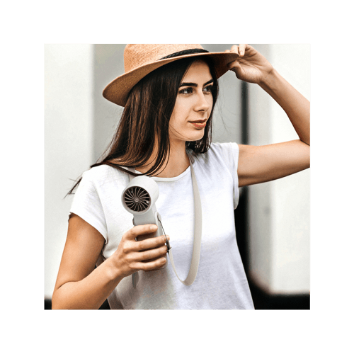 Energea AirMate Chill 6000mAh Adjustable Portable Handheld Fan - Sand Brown