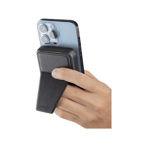 Energea MagPac Grip With Magsafe Compatible Power Bank With Stand 10000mAh - Gunmetal