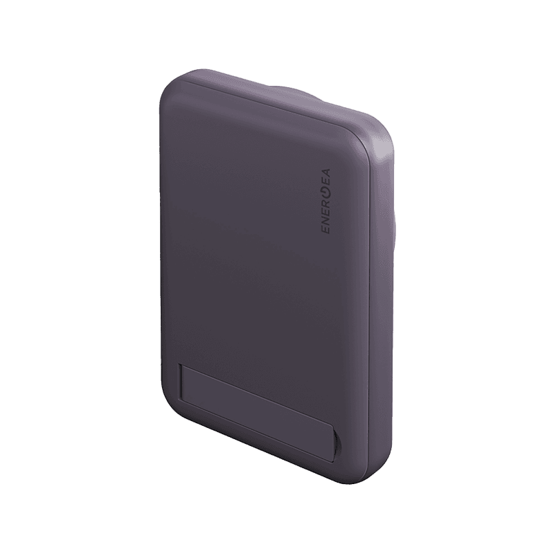 Energea Magpac Mini Ultra Slim Magsafe Compatible Power Bank With Stand 10000mAh - Purple
