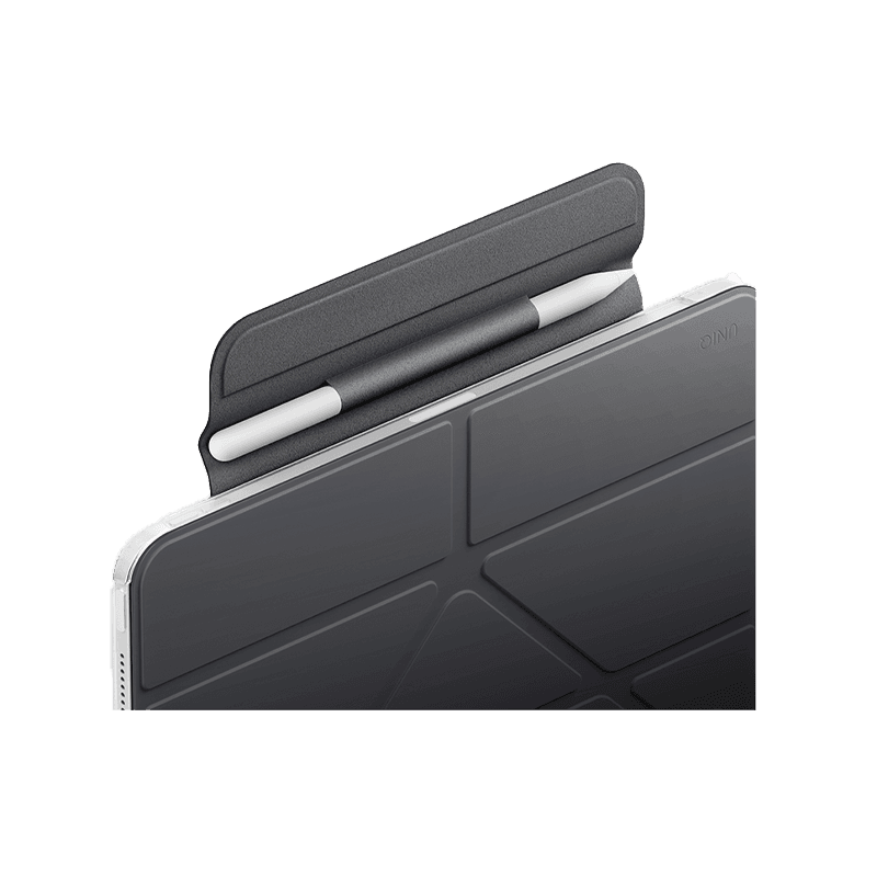 Uniq Camden Lite Case With Detachable Pencil Sleeve for iPad 11" (A16) - Charcoal Grey