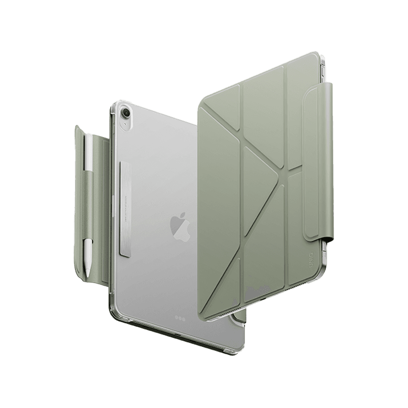 Uniq Camden Lite Case With Detachable Pencil Sleeve for iPad 11" (A16) - Sage Green
