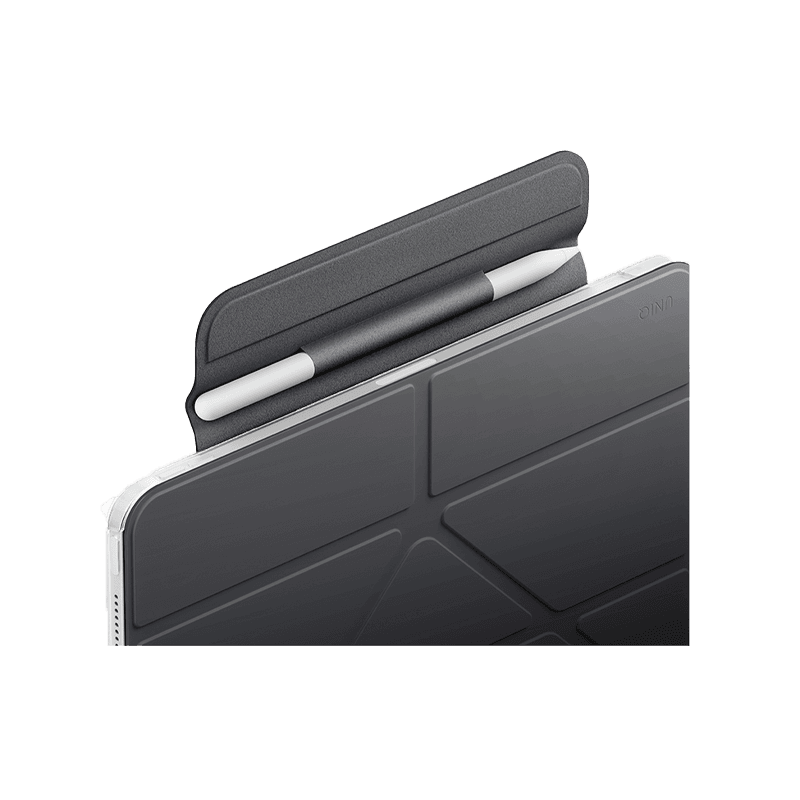 Uniq Camden Lite Case With Detachable Pencil Sleeve for iPad Air 11" (M2-M4) - Charcoal Grey