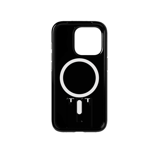 Tech21 Evo Crystal MagSafe Case With Kick Stand for iPhone 15 Pro Max - Obsidian Black