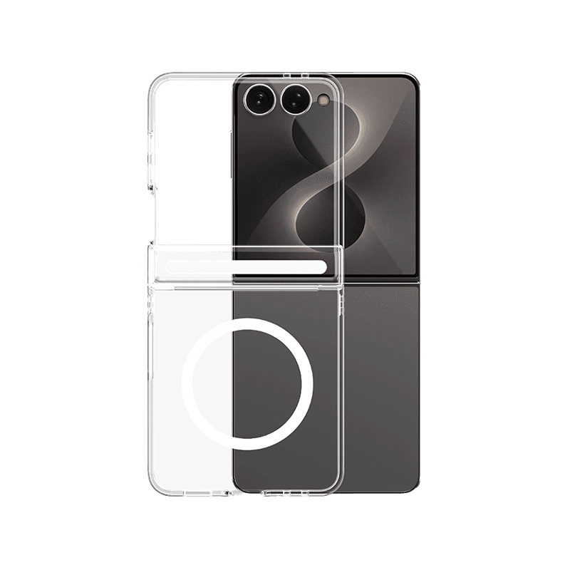 Smart Premium Ultra Guard Magnetic Bundle for Samsung Galaxy Z Flip 8  (Screen Protector + Clear Case)