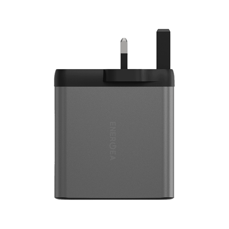 Energea Ampcharge 3-Port USB-C  100W GaN Wall Charger - Gunmetal