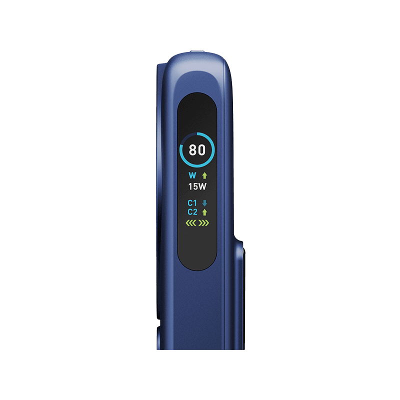 Energea Magpac Ultra Qi2 Magsafe Compatible Power Bank With Built-in Cable and Stand PD 35W 10000mAh - Indigo Blue