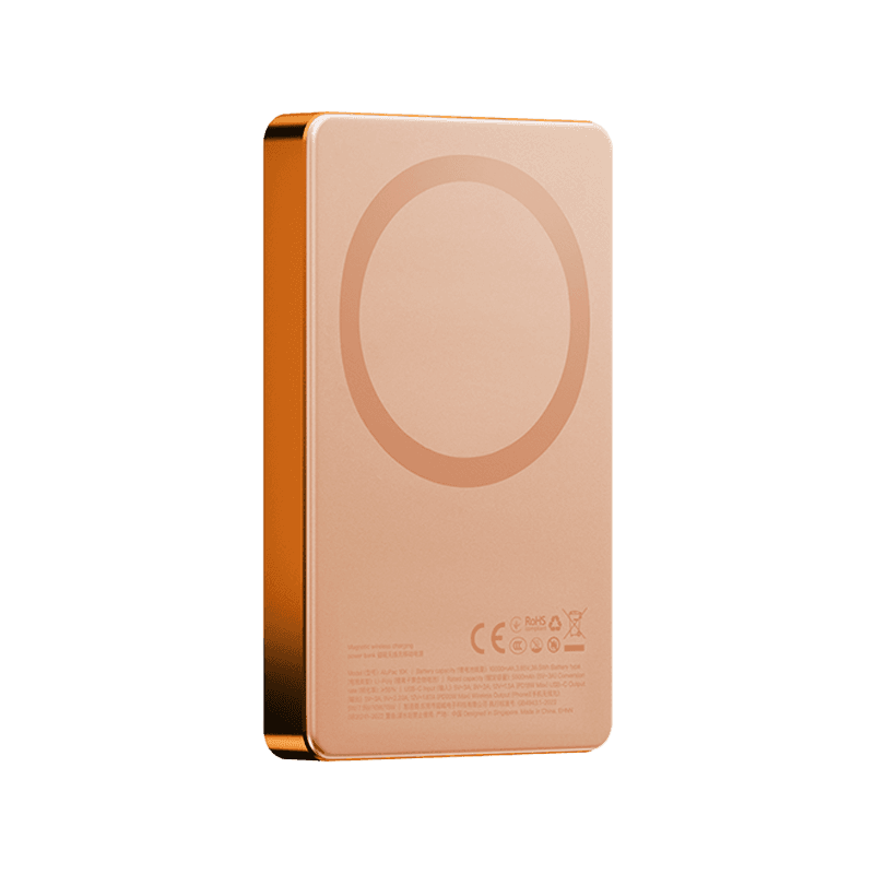 Energea AluPac Ultra Light Aluminum MagSafe 10000mAh Power Bank - Orange
