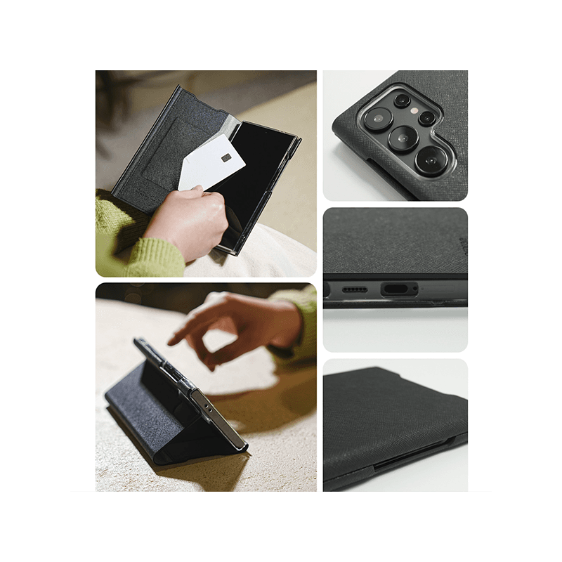 Araree Bonnet Diary Case for Galaxy S25 Ultra - Black