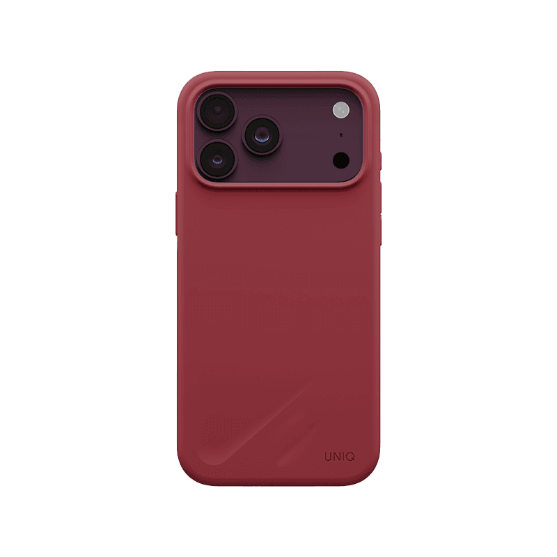 Uniq Hybrid Lino MagSafe Case for iPhone 18 Pro - Cranberry Red