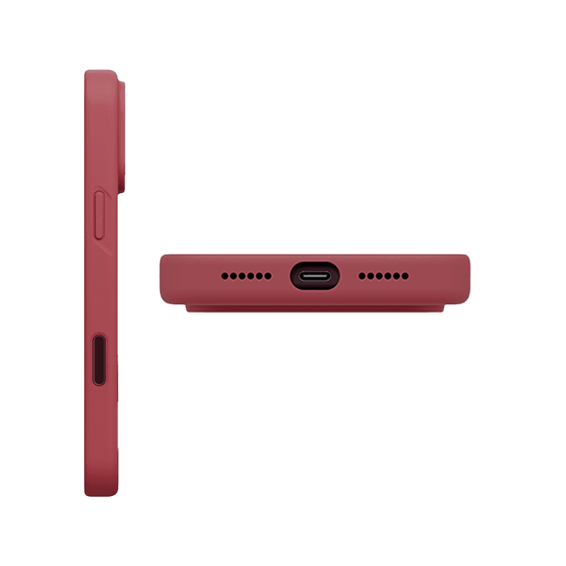 Uniq Hybrid Lino MagSafe Case for iPhone 18 Pro Max - Cranberry Red
