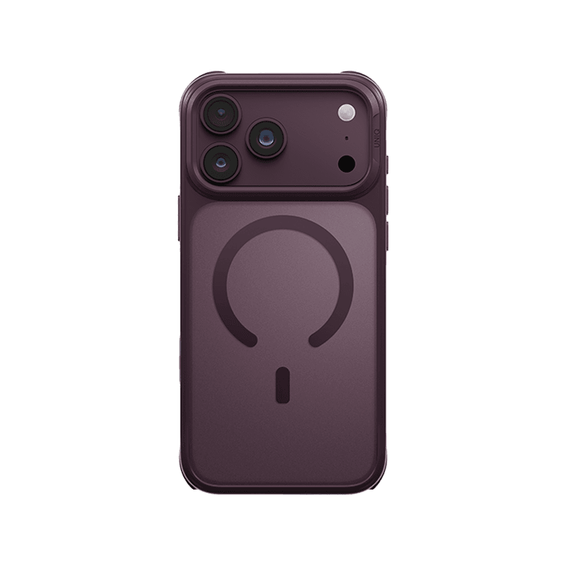 Uniq Hybrid Veren MagSafe Case for iPhone 18 Pro - Burgundy Frost