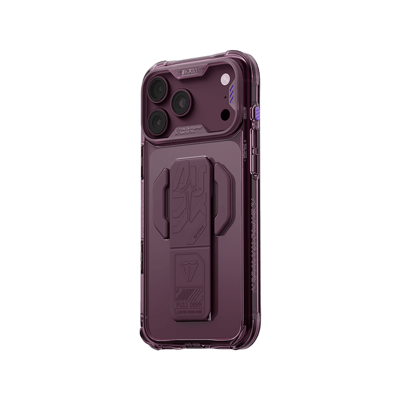 SkinArma Helio CE MagSafe Case With Grip Stand for iPhone 18 Pro - Burgundy