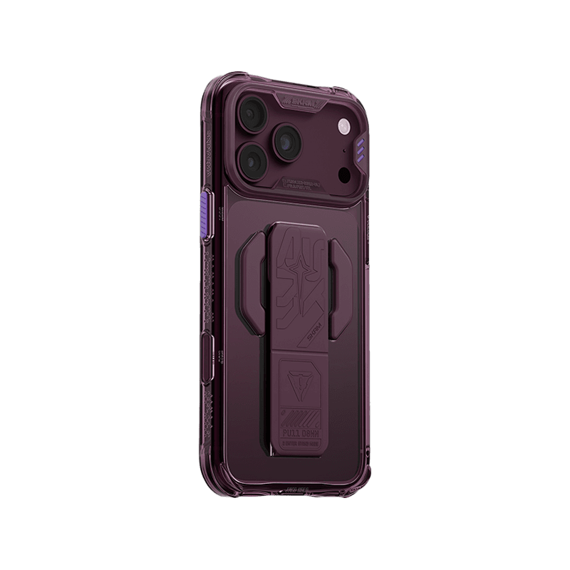 SkinArma Helio CE MagSafe Case With Grip Stand for iPhone 18 Pro Max - Burgundy