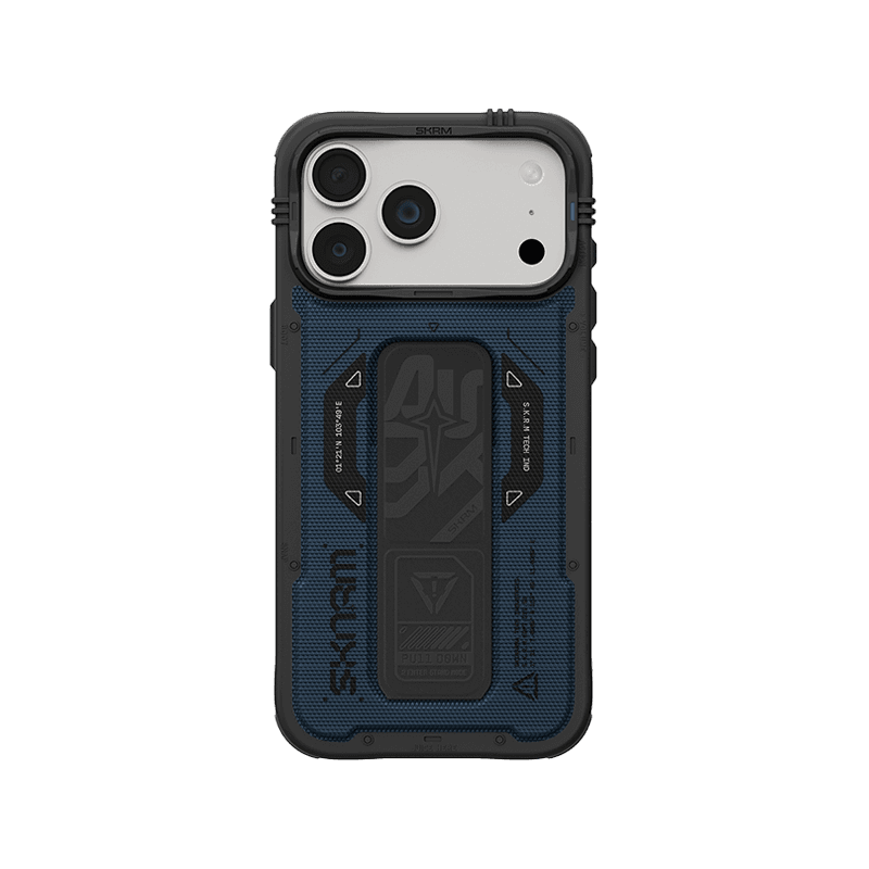 SkinArma Phantom MagSafe Case With Grip Stand for iPhone 18 Pro - Blue