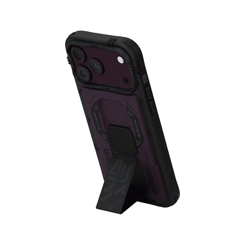 SkinArma Phantom MagSafe Case With Grip Stand for iPhone 18 Pro - Burgundy