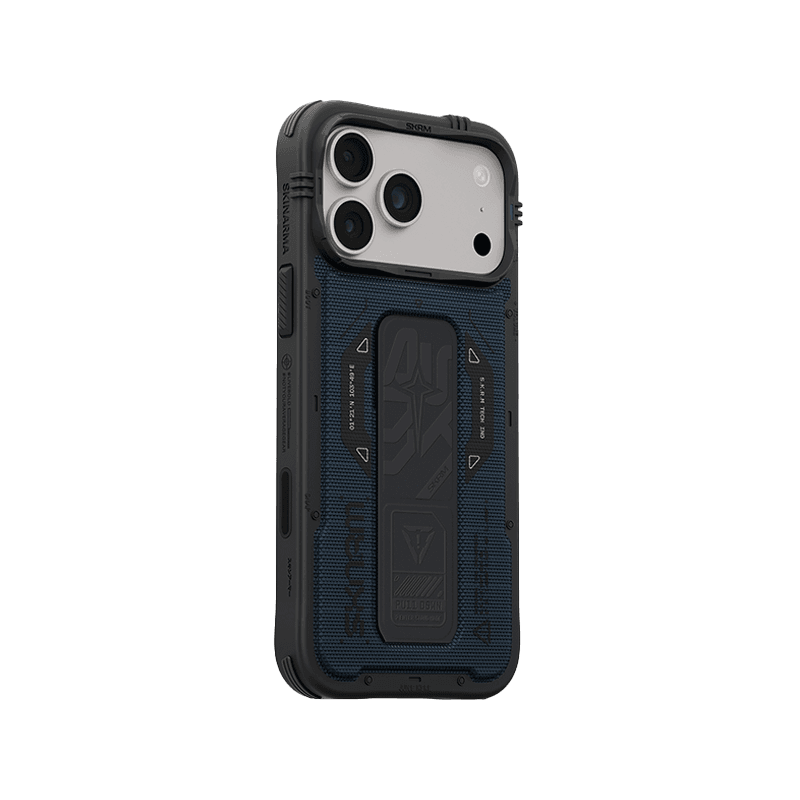 SkinArma Phantom MagSafe Case With Grip Stand for iPhone 18 Pro Max - Blue