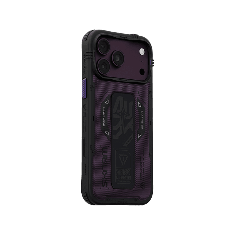 SkinArma Phantom MagSafe Case With Grip Stand for iPhone 18 Pro Max - Burgundy