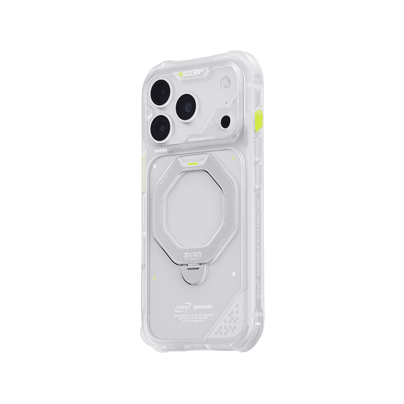 SkinArma Saturn MagSafe Case With Rotating Kick-Stand for iPhone 18 Pro - Frost