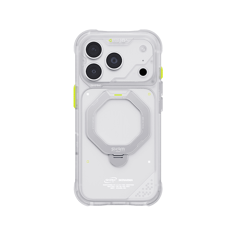 SkinArma Saturn MagSafe Case With Rotating Kick-Stand for iPhone 18 Pro - Frost