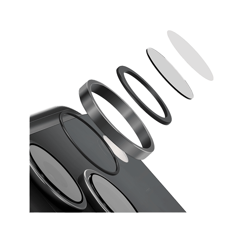 Uniq Optix AluGuard Camera Lens Protector for iPhone 18 Pro & 18 Pro Max - Graphite Black