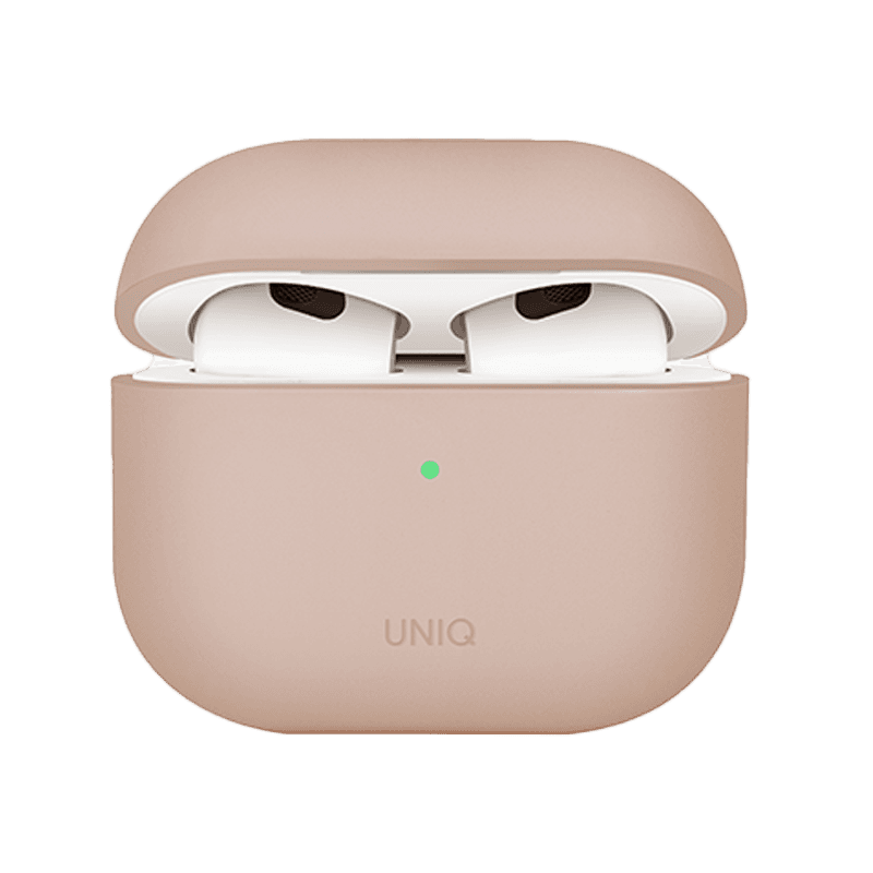 Uniq Lino Hybrid Liquid Silicon Airpods 4th Gen Case - Blush Pink