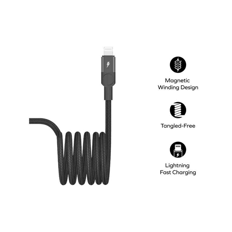 Momax Mag Link USB-C to Lightning Magnetic Cable 60W 1m - Black