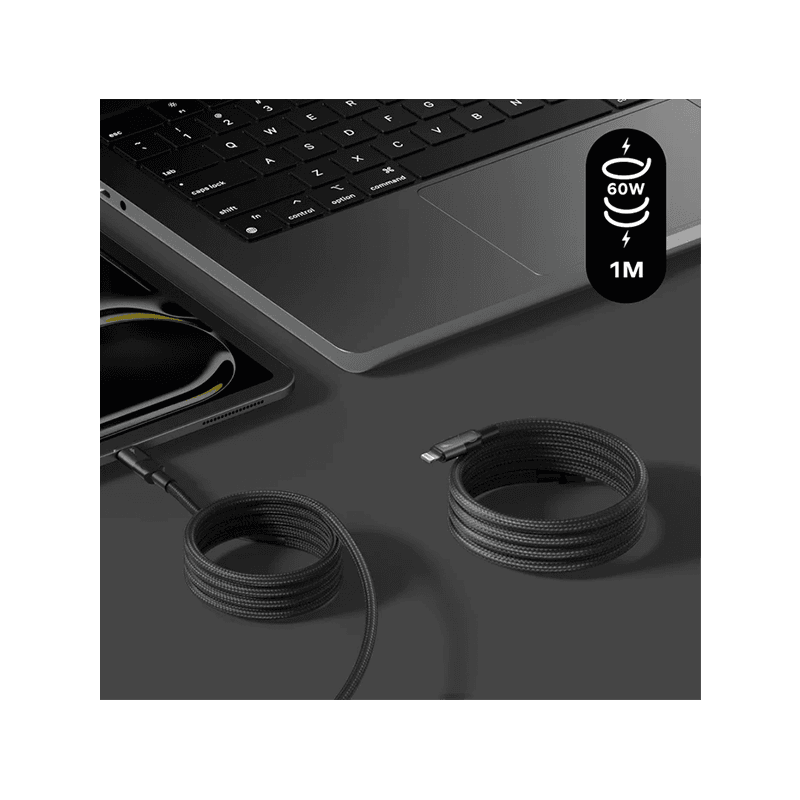 Momax Mag Link USB-C to Lightning Magnetic Cable 60W 1m - Black