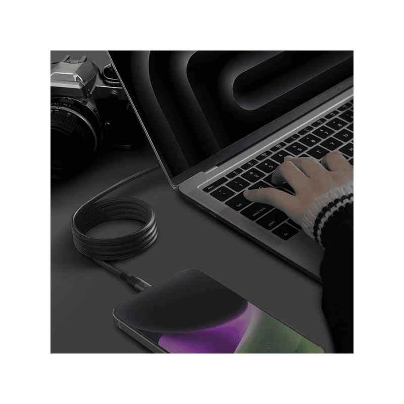 Momax Mag Link USB-C to Lightning Magnetic Cable 60W 1m - Black