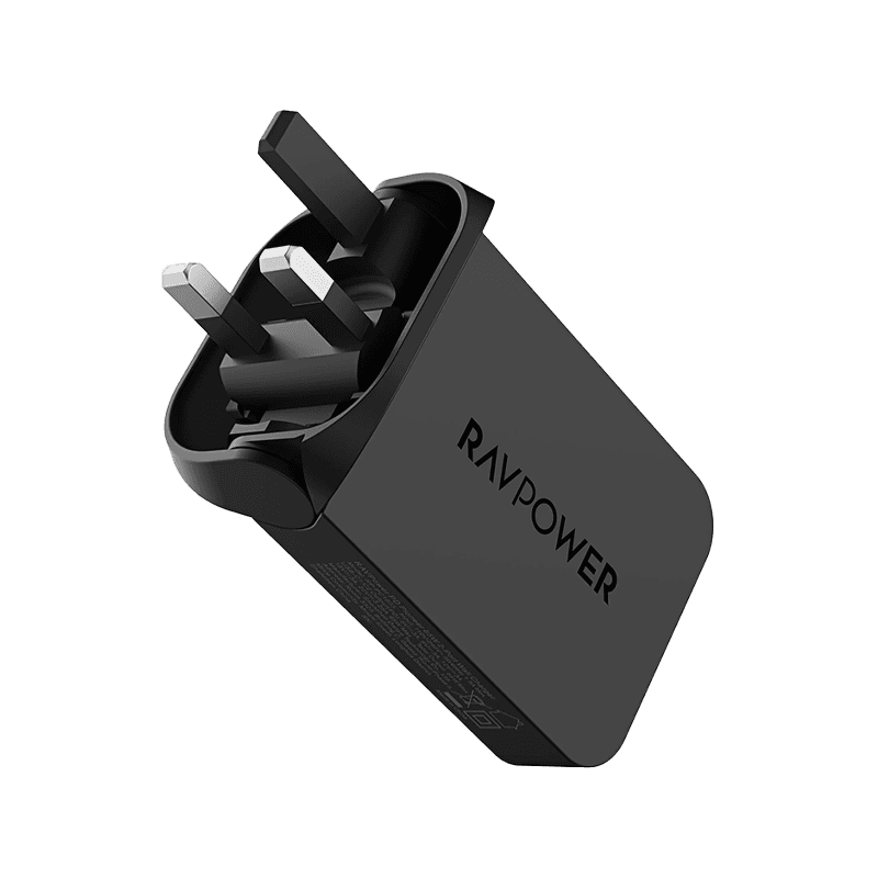 RavPower 2-Port USB-C PD 100W GaN Wall Charger - Black