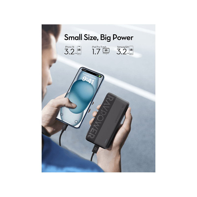 RavPower 3 In 1 Combo (USB-C Wall Charger + USB-C to USB-C Cable + 20000mAh Power Bank)