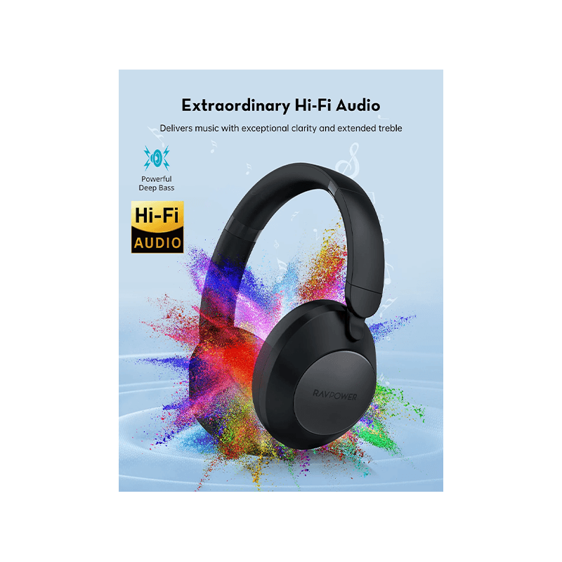RavPower ANC Bluetooth Headphone - Black