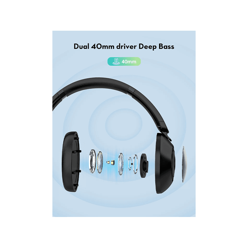 RavPower ANC Bluetooth Headphone - Black