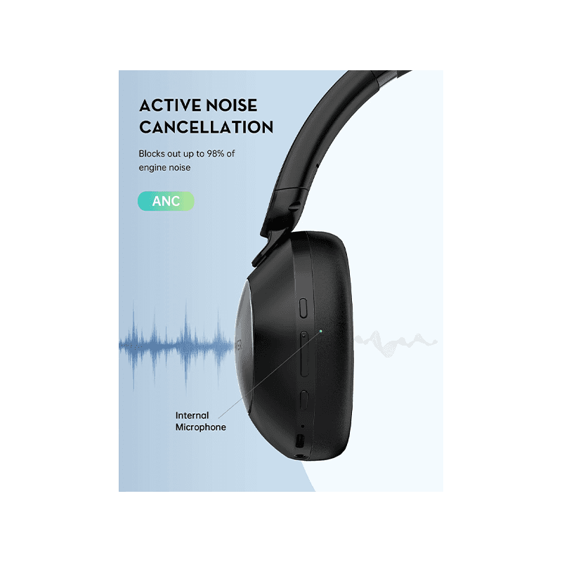 RavPower ANC Bluetooth Headphone - Black