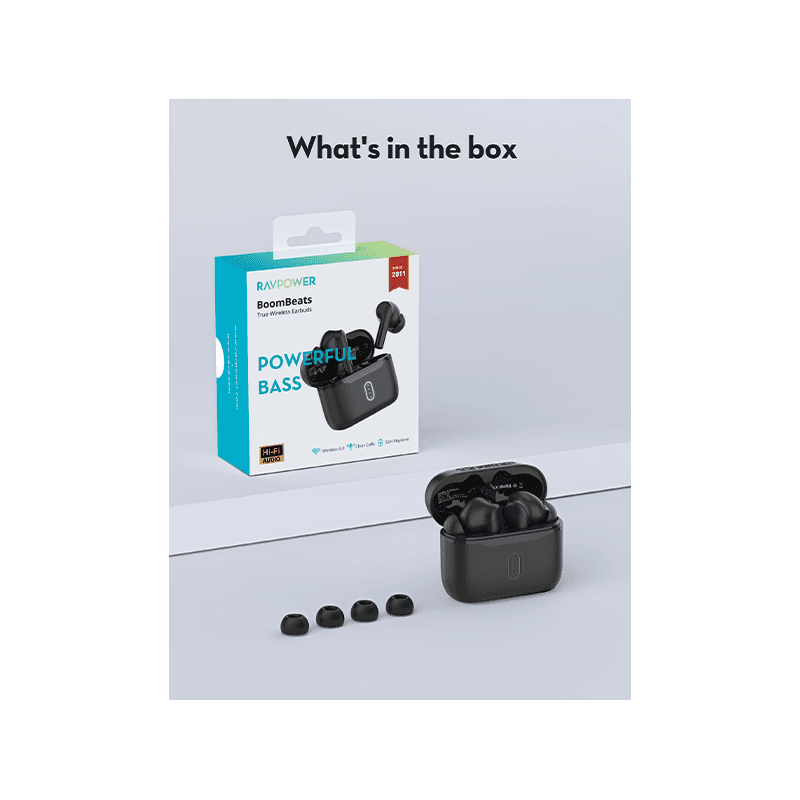 RavPower BoomBeats Earbuds - Black