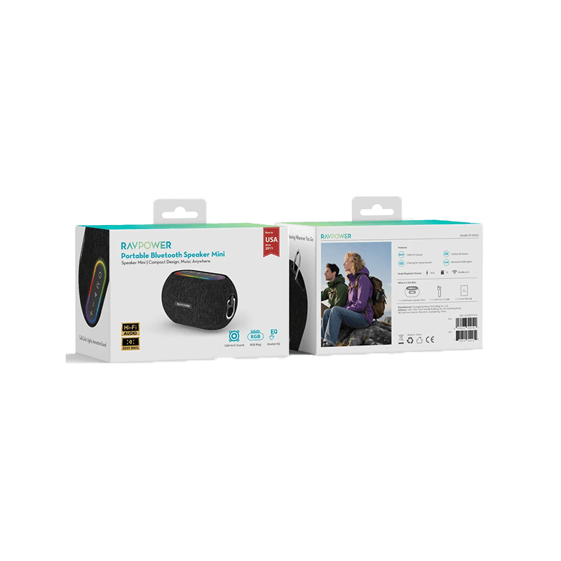 RavPower Mini Bluetooth Speaker - Black