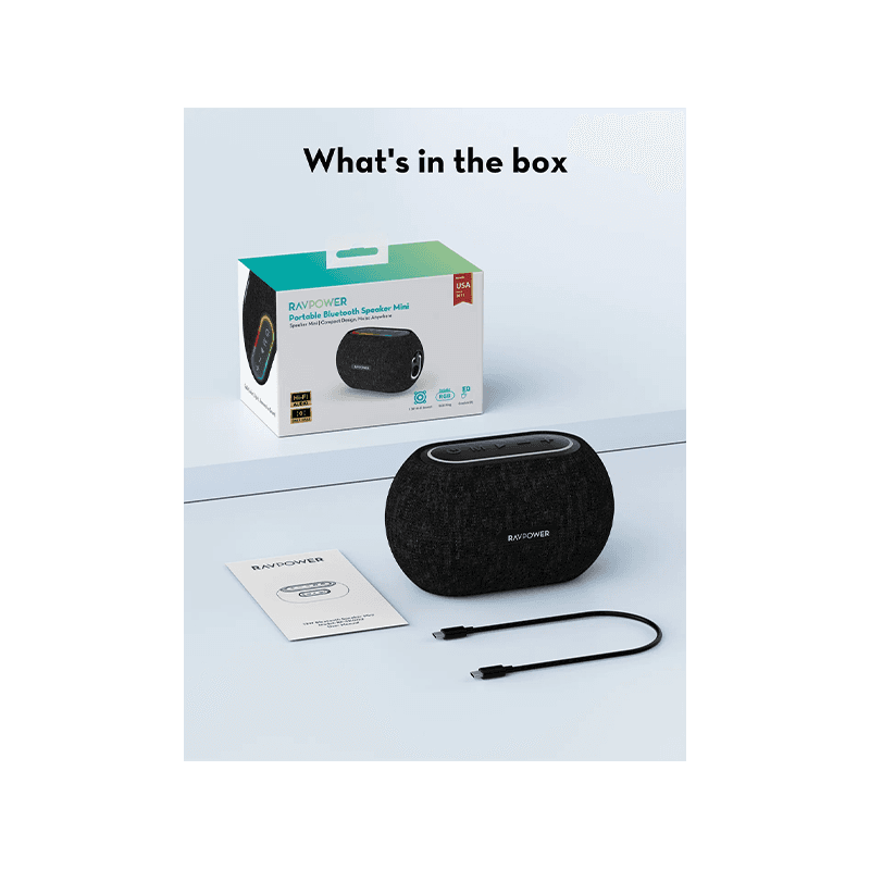 RavPower Mini Bluetooth Speaker - Black