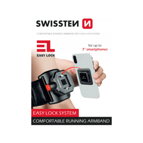 Swissten Easy Lock Armband - Black