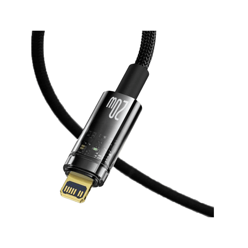 Baseus Explorer Series USB-C to Lightning 20W Auto Power-OFF Fast Charging Cable 2M - Black