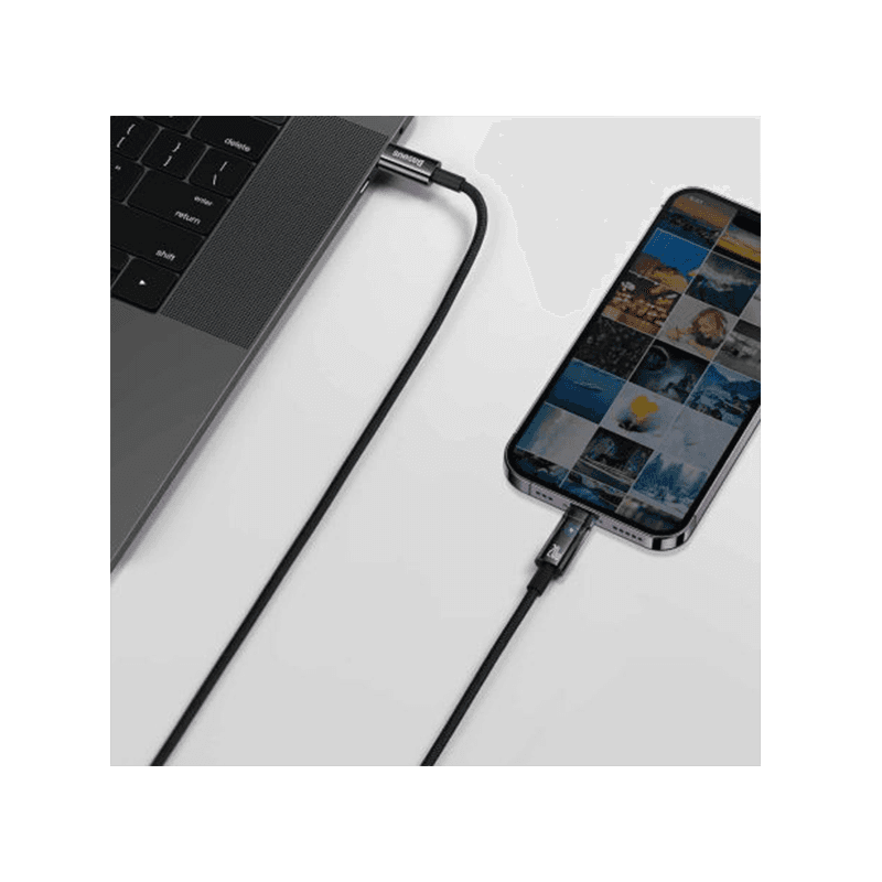 Baseus Explorer Series USB-C to Lightning 20W Auto Power-OFF Fast Charging Cable 2M - Black