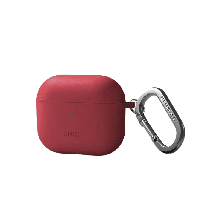 Uniq Nexo Silicone Hang Case With Sports Ear Hooks for Airpods 3 - Coral