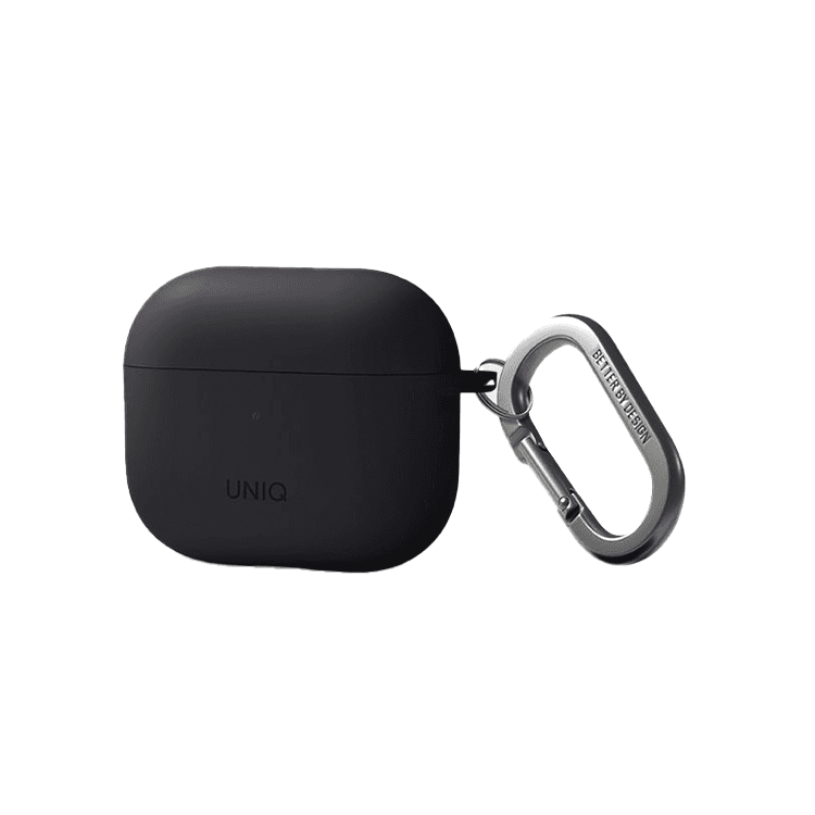 Uniq Nexo Silicone Hang Case With Sports Ear Hooks for Airpods 3 - Charcoal Grey